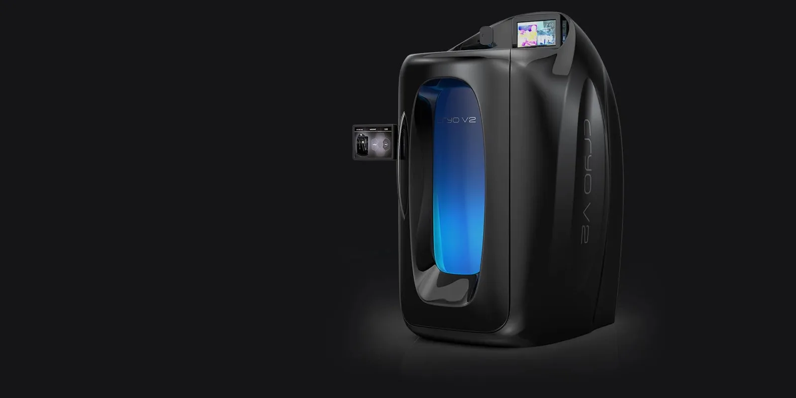Activ Cryo V2 ünitesi, siyah gövde ve kontrol ekranı