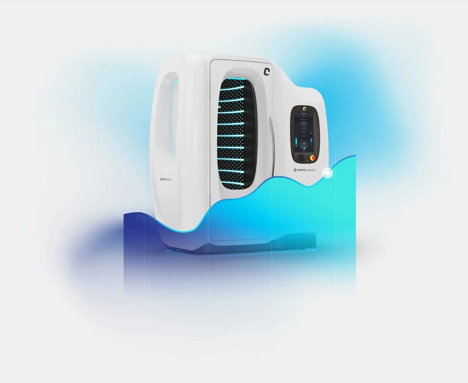 Cryo Hybrid ünitesi, beyaz gövde ve kontrol paneli