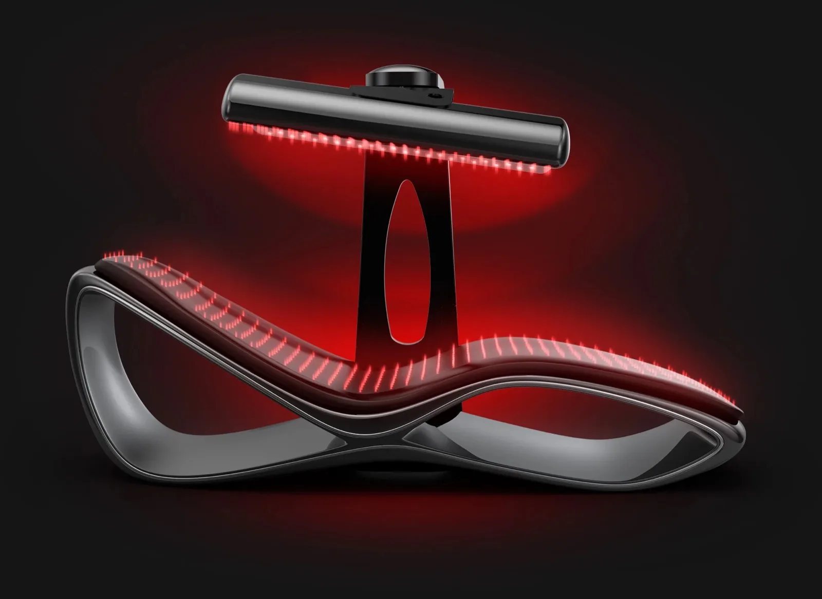 Red Couch 360, kırmızı LED panelli şezlong