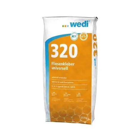 wedi 320 seramik yapıştırıcı, torba ambalaj görseli